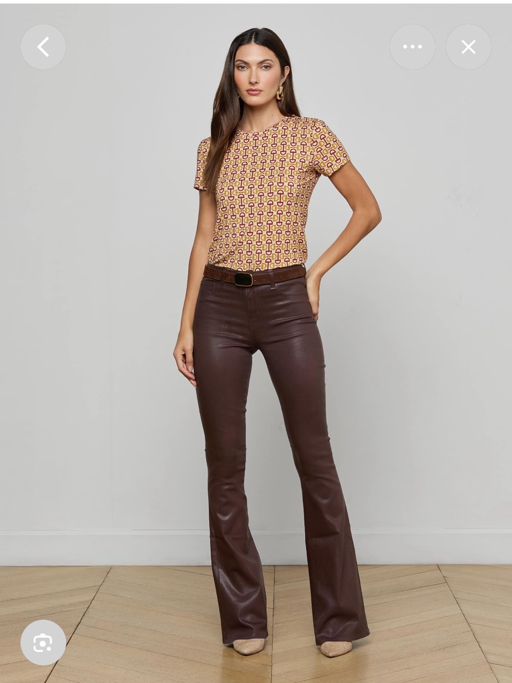 L'AGENCE Brown Flare Jeans